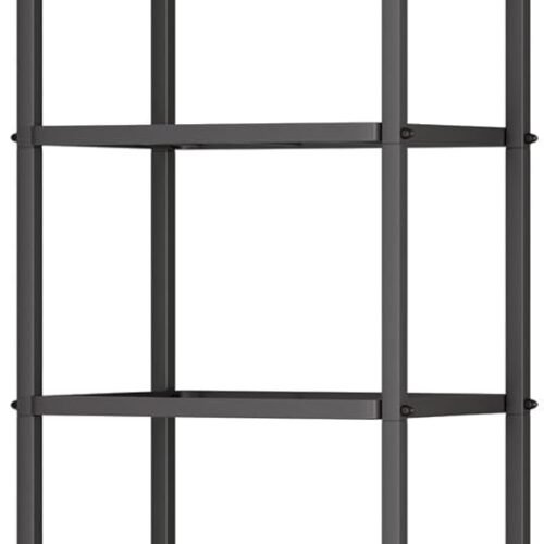 6-Wire Standing Storage Shelf for Bathroom Organizers and Storage & Laundry Room Organization, Metal Shelving Unit Pantry Rack for Kitchen & Bathroom, Black