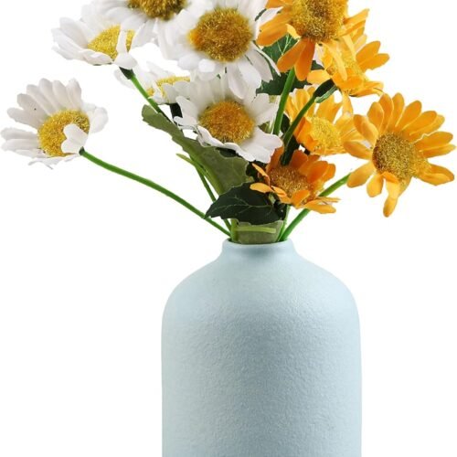 Lego Ceramic Vase, Blue - Minimalist Modern Home Centerpieces