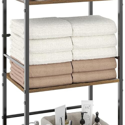 Towel Rack Free Standing 3-Tier M-Shaped Detachable Dividers, Durable Metal Towel Holder for Bathroom, Pool Towel Rack, Space-Saving Towel Storage Organizer, Modern Bath Towel Shelf Patent Pending